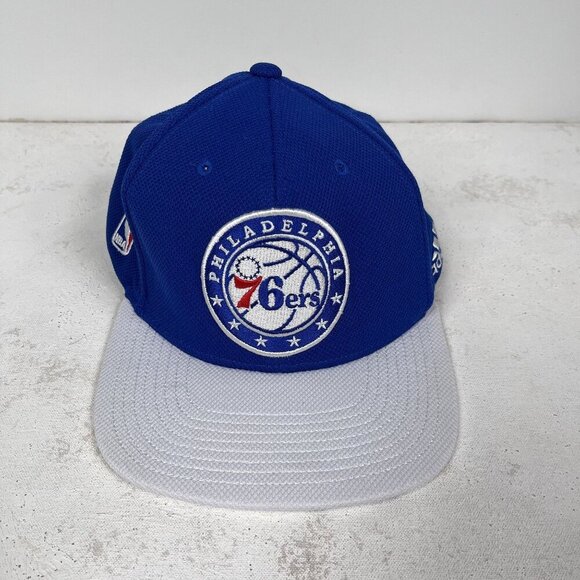 Adidas Philadelphia 76ers Adjustable Blue Hat Cap - Picture 1 of 8